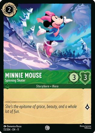 Minnie Mouse - Spinning Skater (72/204) - Winterspell Cold Foil | Grognard Games