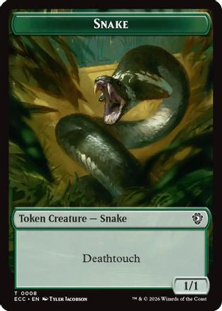 Snake // Scarecrow Double-Sided Token (ECC-8 // 11) - Commander: Lorwyn Eclipsed | Grognard Games