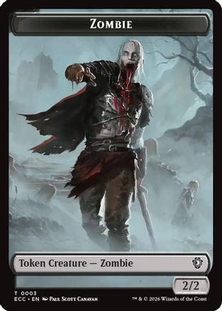 Zombie // Elf Warrior Double-Sided Token (ECC-3 // 4) - Commander: Lorwyn Eclipsed | Grognard Games