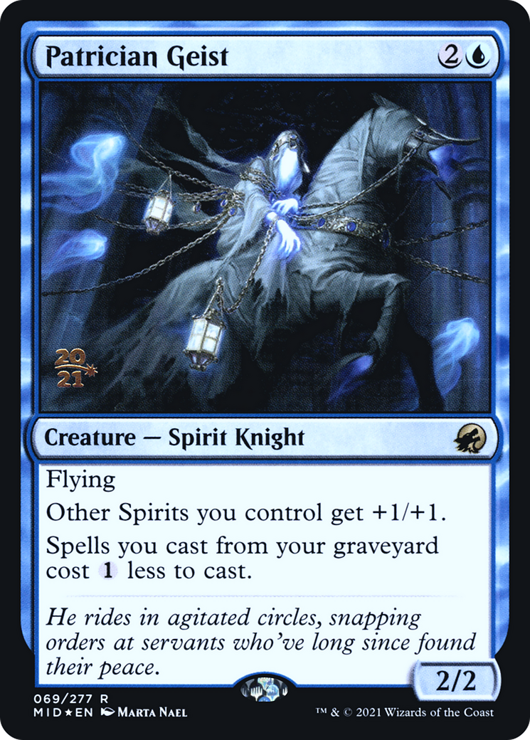 Patrician Geist [Innistrad: Midnight Hunt Prerelease Promos] | Grognard Games