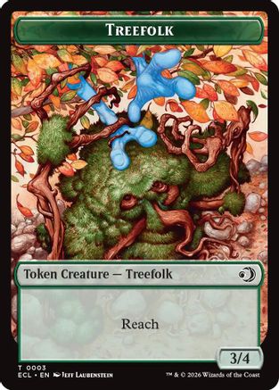 Treefolk // Goblin Double-Sided Token (ECL-3 // 6) - Lorwyn Eclipsed | Grognard Games