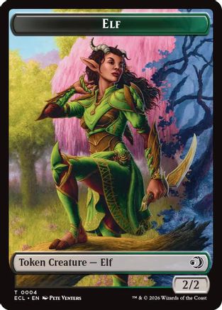 Elf // Treasure Double-Sided Token (ECL-4 // 10) - Lorwyn Eclipsed | Grognard Games