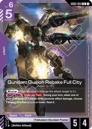 Gundam Gusion Rebake Full City - Steel Requiem (GD03-053) Holofoil | Grognard Games