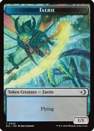 Faerie // Goblin Double-Sided Token (ECL-5 // 6) - Lorwyn Eclipsed Foil | Grognard Games
