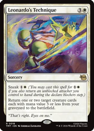 Leonardo's Technique (TMT-018) - Teenage Mutant Ninja Turtles Foil | Grognard Games