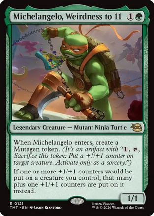Michelangelo, Weirdness to 11 (TMT-121) - Teenage Mutant Ninja Turtles Foil | Grognard Games