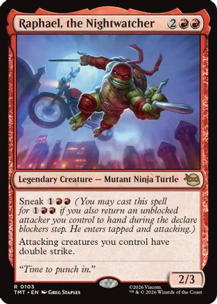Raphael, the Nightwatcher (TMT-103) - Teenage Mutant Ninja Turtles Foil | Grognard Games