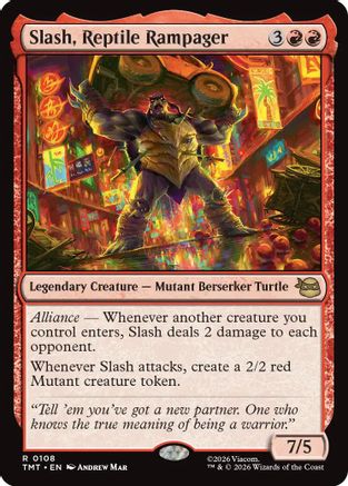 Slash, Reptile Rampager (TMT-108) - Teenage Mutant Ninja Turtles Foil | Grognard Games