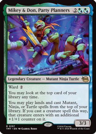 Mikey & Don, Party Planners (TMT-157) - Teenage Mutant Ninja Turtles Foil | Grognard Games