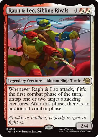 Raph & Leo, Sibling Rivals (TMT-166) - Teenage Mutant Ninja Turtles Foil | Grognard Games