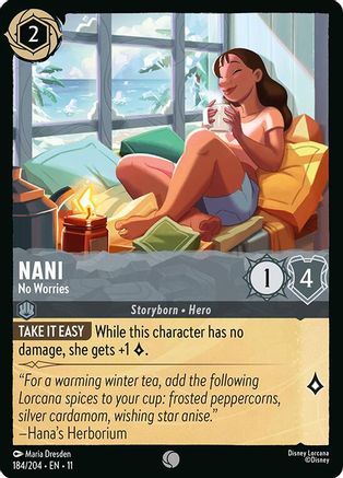 Nani - No Worries (184/204) - Winterspell Cold Foil | Grognard Games