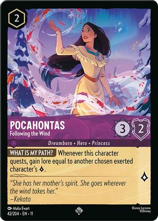 Pocahontas - Following the Wind (42/204) - Winterspell Cold Foil | Grognard Games