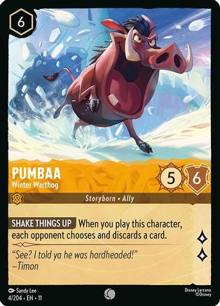 Pumbaa - Winter Warthog (4/204) - Winterspell | Grognard Games