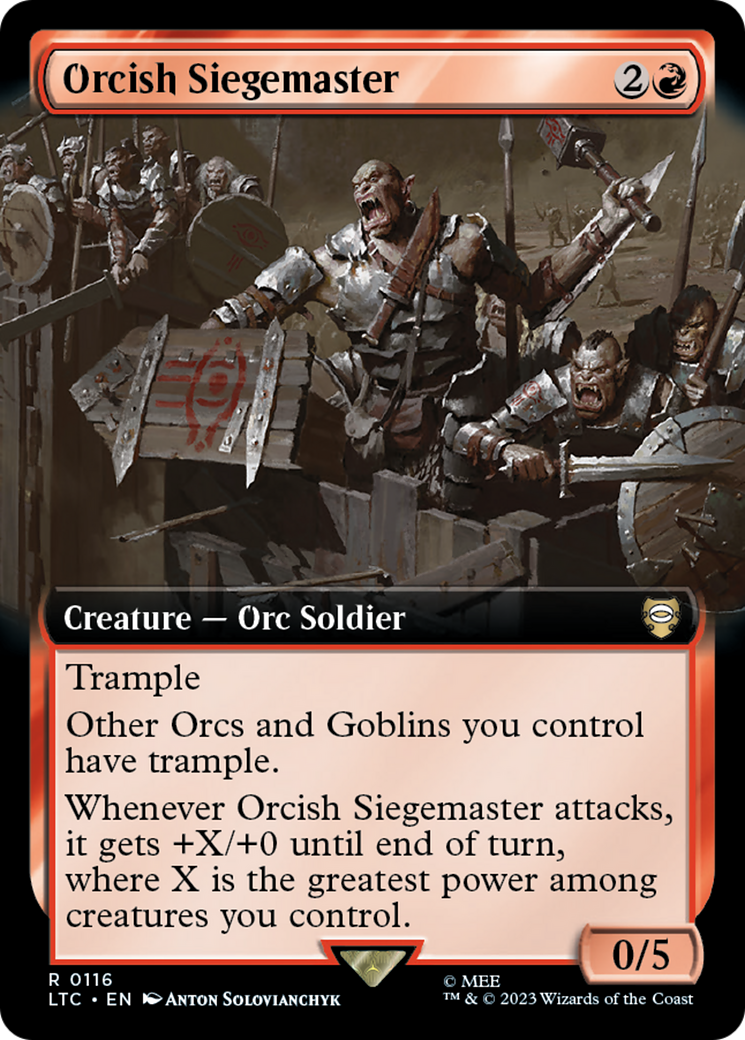 Orcish Siegemaster (LTC-116) - Tales of Middle-earth Commander: (Extended Art) Foil | Grognard Games