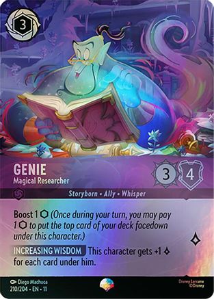 Genie - Magical Researcher (Epic) (210/204) - Winterspell Holofoil | Grognard Games