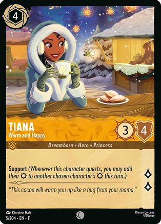 Tiana - Warm and Happy (5/204) - Winterspell Cold Foil | Grognard Games