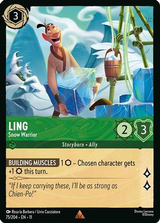 Ling - Snow Warrior (75/204) - Winterspell Cold Foil | Grognard Games