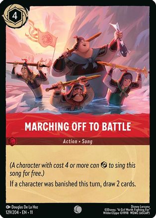 Marching Off to Battle (129/204) - Winterspell Cold Foil | Grognard Games