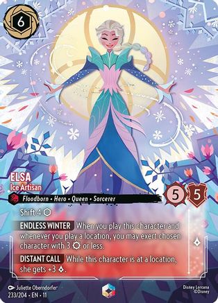 Elsa - Ice Artisan (Enchanted) (233/204) - Winterspell Holofoil | Grognard Games