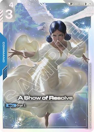 A Show of Resolve (SP) (U+) - Steel Requiem (GD01-100) Holofoil | Grognard Games