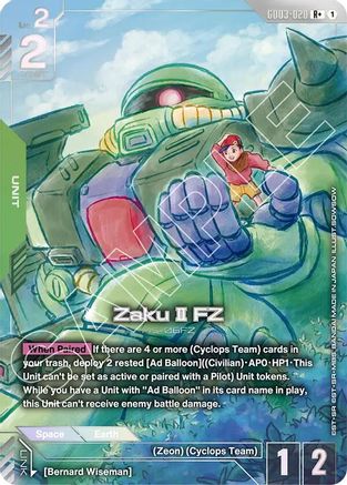 Zaku II FZ (R+) - Steel Requiem (GD03-020) Holofoil | Grognard Games
