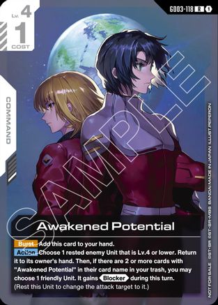 Awakened Potential (Newtype Challenge 2026 Mission 1) - Gundam Promotional Cards (GD03-118) Holofoil | Grognard Games