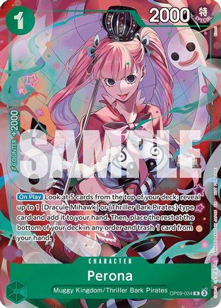 Perona - OP09-034 (OP09-034) - Extra Booster: One Piece Heroines Edition Foil | Grognard Games