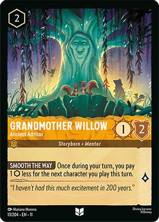 Grandmother Willow - Ancient Advisor (13/204) - Winterspell Cold Foil | Grognard Games
