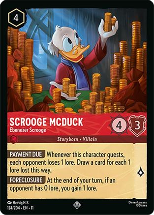 Scrooge McDuck - Ebenezer Scrooge (124/204) - Winterspell Cold Foil | Grognard Games