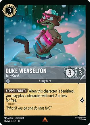 Duke Weaselton - Surly Crook (182/204) - Winterspell Cold Foil | Grognard Games