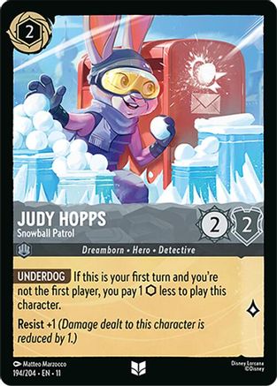 Judy Hopps - Snowball Patrol (194/204) - Winterspell Cold Foil | Grognard Games