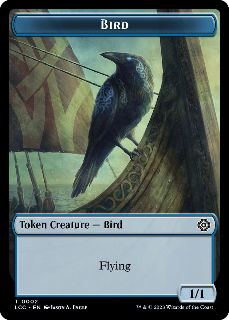 Bird // Merfolk (0003) Double-Sided Token [The Lost Caverns of Ixalan Commander Tokens] | Grognard Games