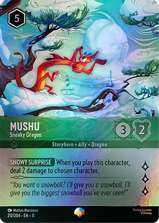 Mushu - Sneaky Dragon (Epic) (212/204) - Winterspell Holofoil | Grognard Games
