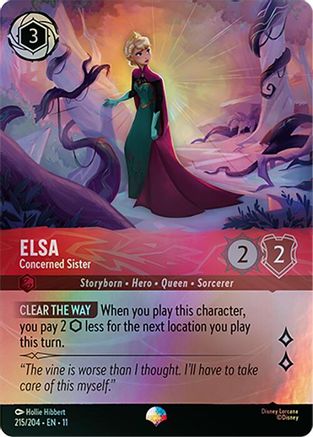 Elsa - Concerned Sister (Epic) (215/204) - Winterspell Holofoil | Grognard Games