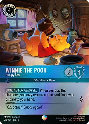 Winnie the Pooh - Hungry Bear (Epic) (217/204) - Winterspell Holofoil | Grognard Games