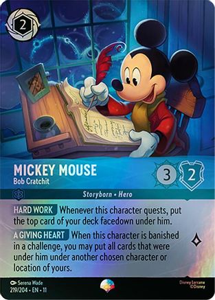 Mickey Mouse - Bob Cratchit (Epic) (219/204) - Winterspell Holofoil | Grognard Games