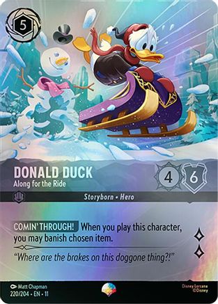 Donald Duck - Along for the Ride (Epic) (220/204) - Winterspell Holofoil | Grognard Games