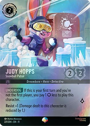 Judy Hopps - Snowball Patrol (Epic) (221/204) - Winterspell Holofoil | Grognard Games