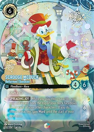 Scrooge McDuck - Reformed Ebenezer (Enchanted) (235/204) - Winterspell Holofoil | Grognard Games