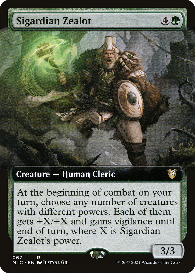 Sigardian Zealot (Extended) [Innistrad: Midnight Hunt Commander] | Grognard Games