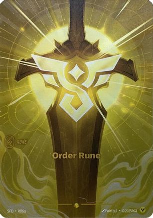 Order Rune (Alternate Art) (R06a) - Spiritforged Foil | Grognard Games