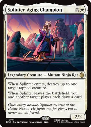 Splinter, Aging Champion (TMC-104) - Commander: Teenage Mutant Ninja Turtles | Grognard Games