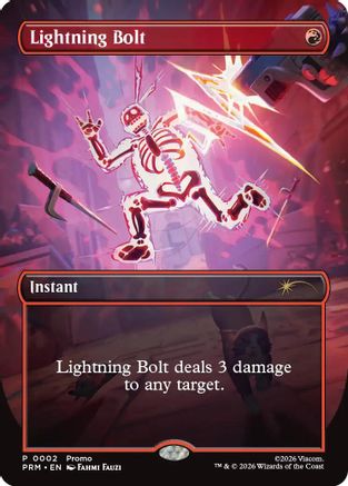 Lightning Bolt (Borderless) (UMP-002) - Unique and Miscellaneous Promos Foil | Grognard Games