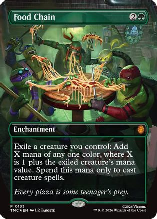 Food Chain (Borderless) (TMC-133) - Commander: Teenage Mutant Ninja Turtles Foil | Grognard Games