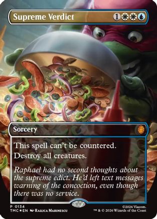 Supreme Verdict (Borderless) (TMC-134) - Commander: Teenage Mutant Ninja Turtles Foil | Grognard Games