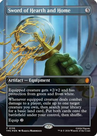 Sword of Hearth and Home (Borderless) (TMC-136) - Commander: Teenage Mutant Ninja Turtles Foil | Grognard Games