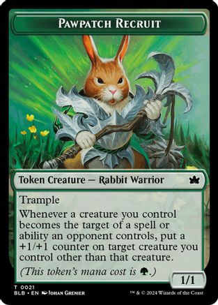 Pawpatch Recruit // Map Double-Sided Token (BLB-21 // 17) - Bloomburrow | Grognard Games