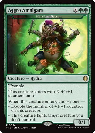 Aggro Amalgam - Voracious Hydra (TMC-054) - Commander: Teenage Mutant Ninja Turtles Foil | Grognard Games