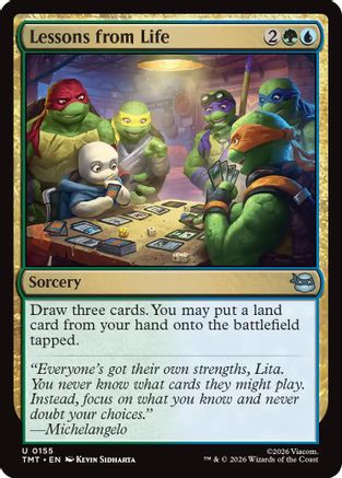 Lessons from Life (TMC-155) - Commander: Teenage Mutant Ninja Turtles Foil | Grognard Games