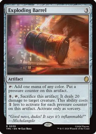 Exploding Barrel (TMC-039) - Commander: Teenage Mutant Ninja Turtles Foil | Grognard Games